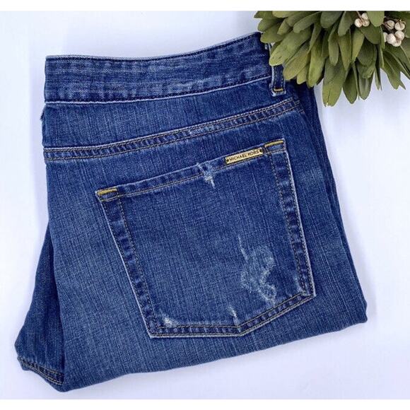 Michael Kors Distressed Boyfriend Jeans Women's Size 12‎ - Picture 1 of 9